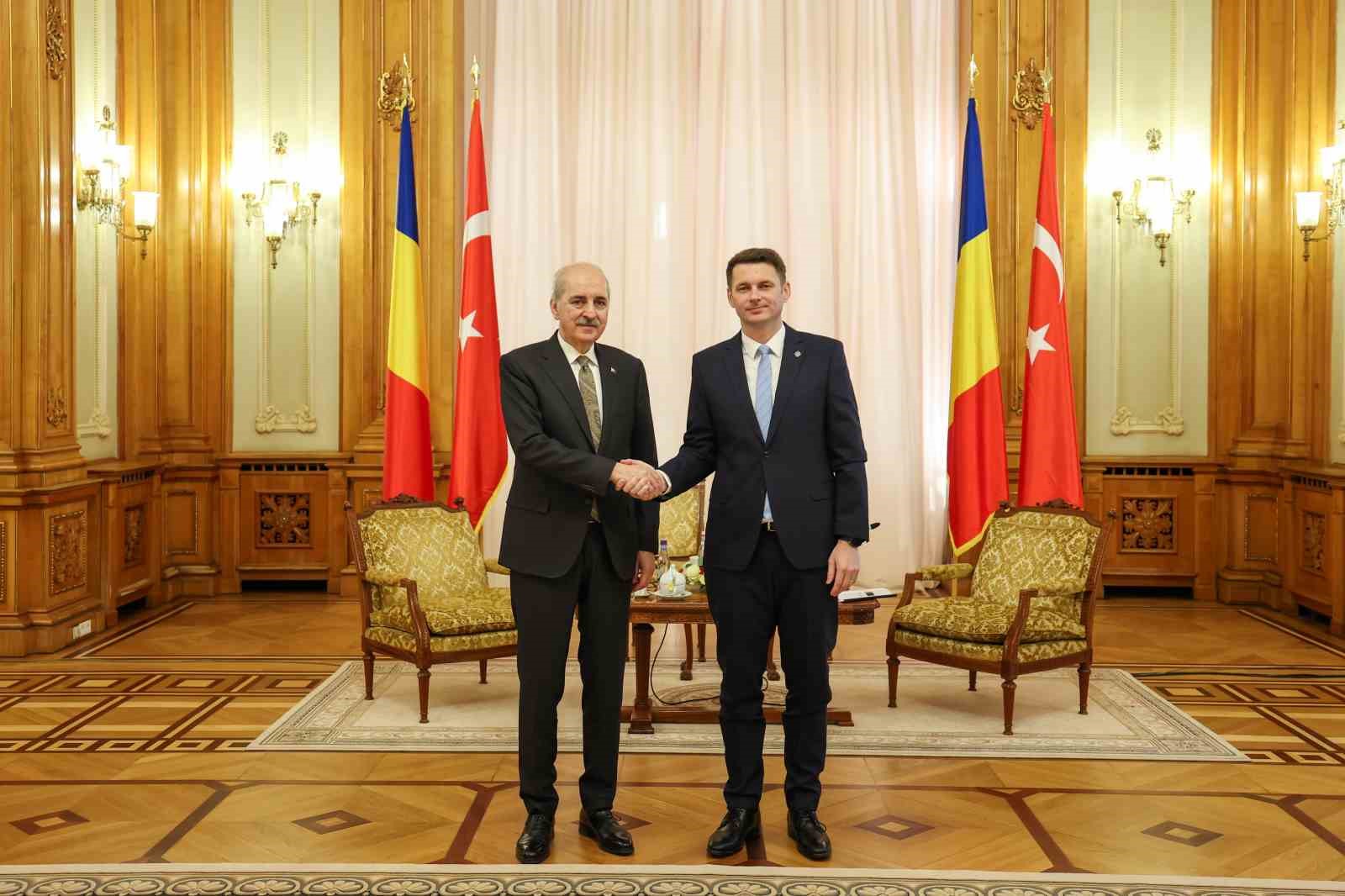 TBMM Başkanı Kurtulmuş, Romanya Senato Başkanı Abrudean ile görüştü
