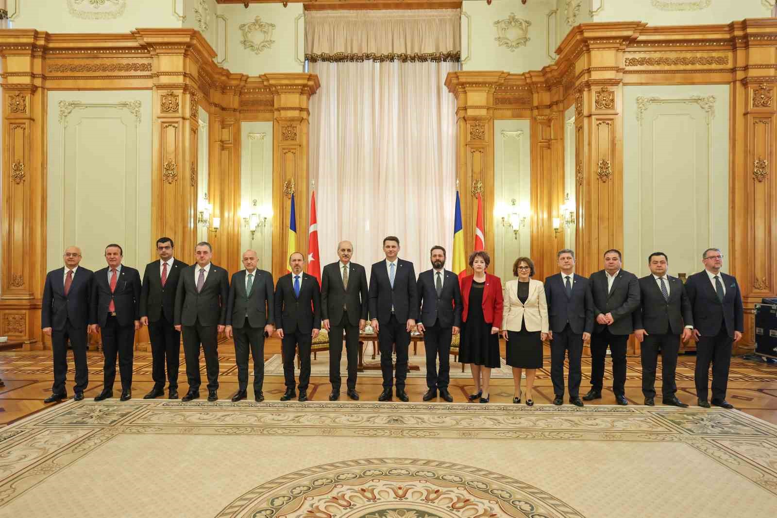 TBMM Başkanı Kurtulmuş, Romanya Senato Başkanı Abrudean ile görüştü
