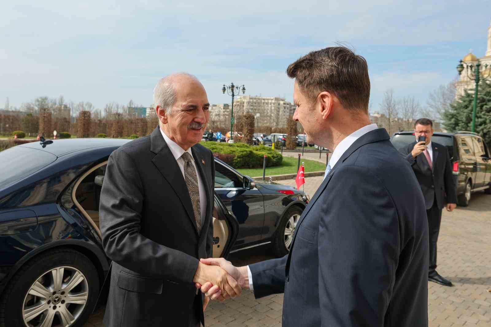 TBMM Başkanı Kurtulmuş, Romanya Senato Başkanı Abrudean ile görüştü
