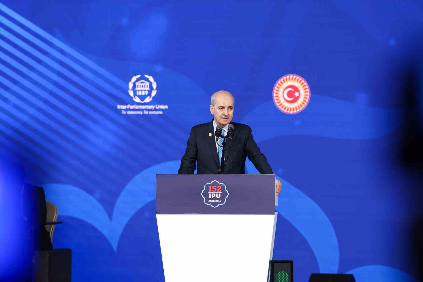 TBMM Başkanı Kurtulmuş: "Sivillerin yaşam hakkı üzerinde asla siyasal pazarlıklar yapılamaz"
