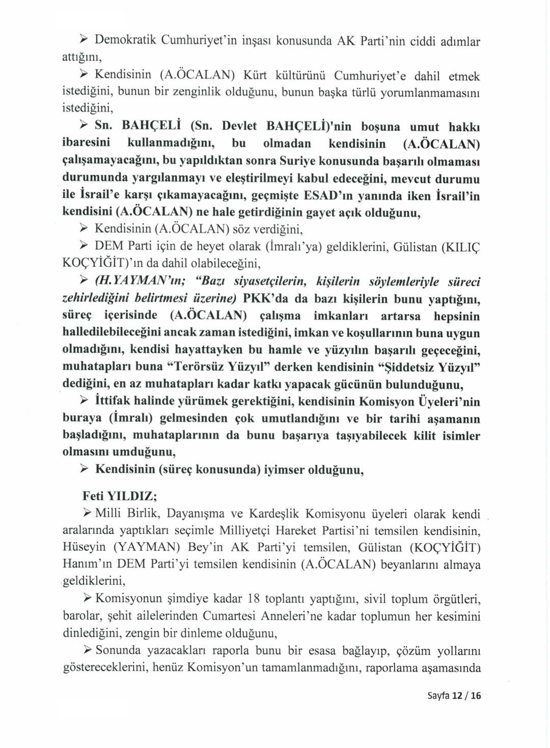 TBMM, İmralı görüşmesinin tutanaklarını yayımlandı
