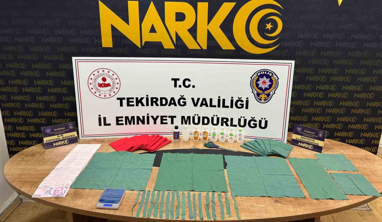 Tekirdağ’da 27 bin kullanımlık uyuşturucu ele geçirildi
