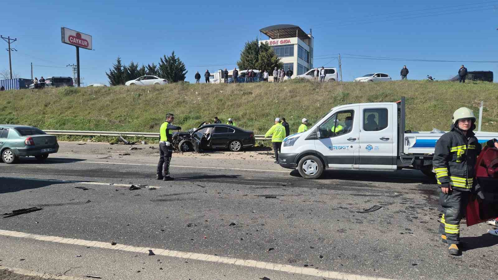 Tekirdağ’da 4 araçlı zincirleme kaza: 5 yaralı
