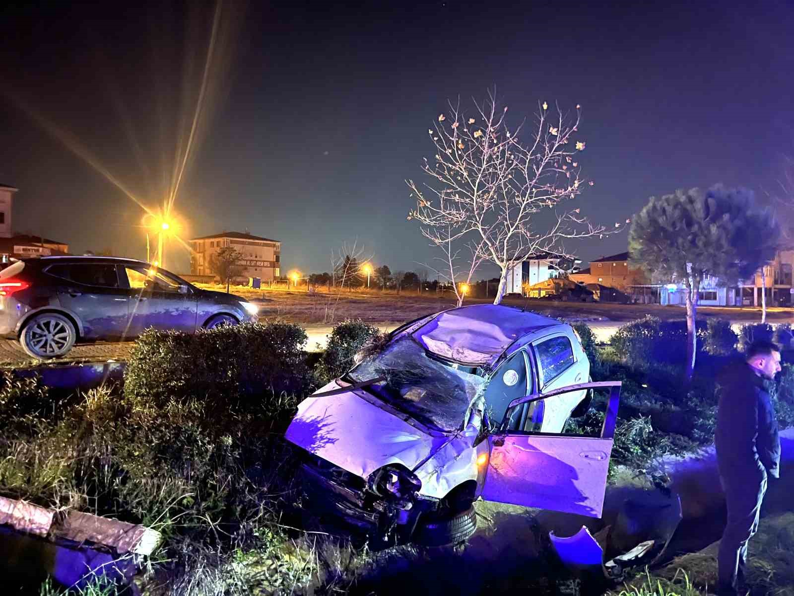 Tekirdağ’da alkollü sürücü su kanalına uçtu
