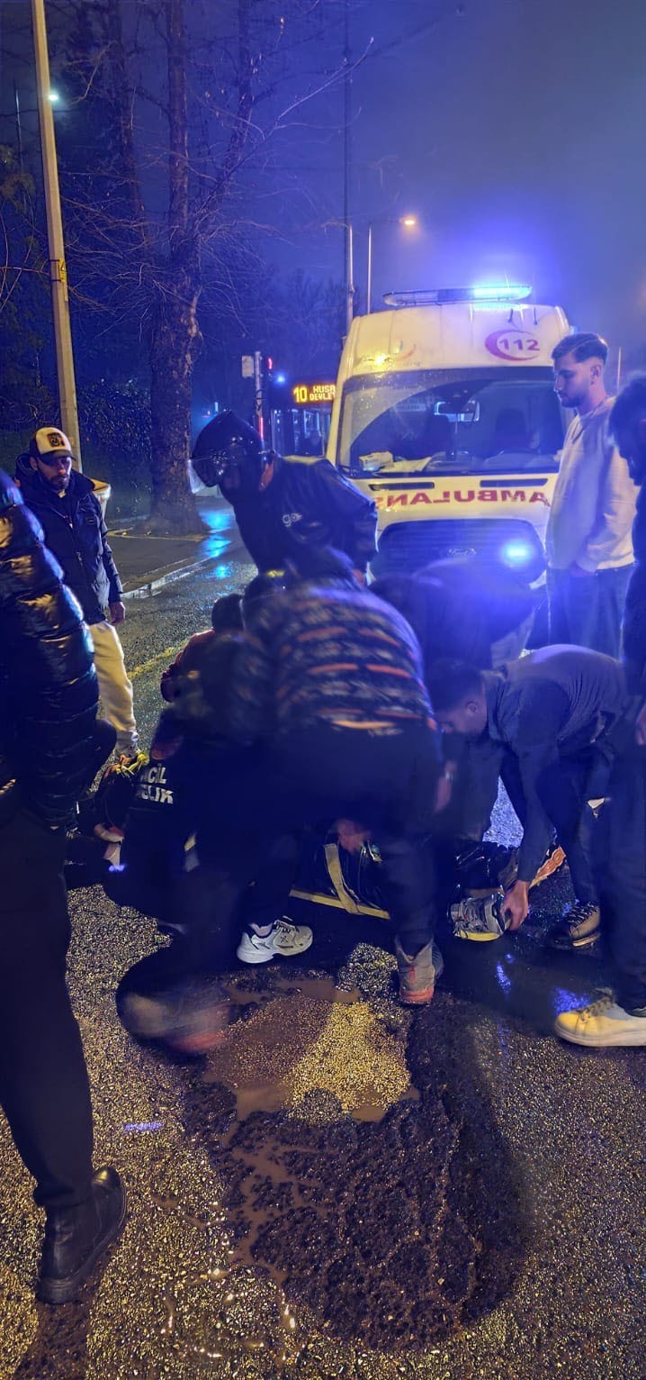 Tekirdağ’da çukura giren motosikletli genç yaralandı
