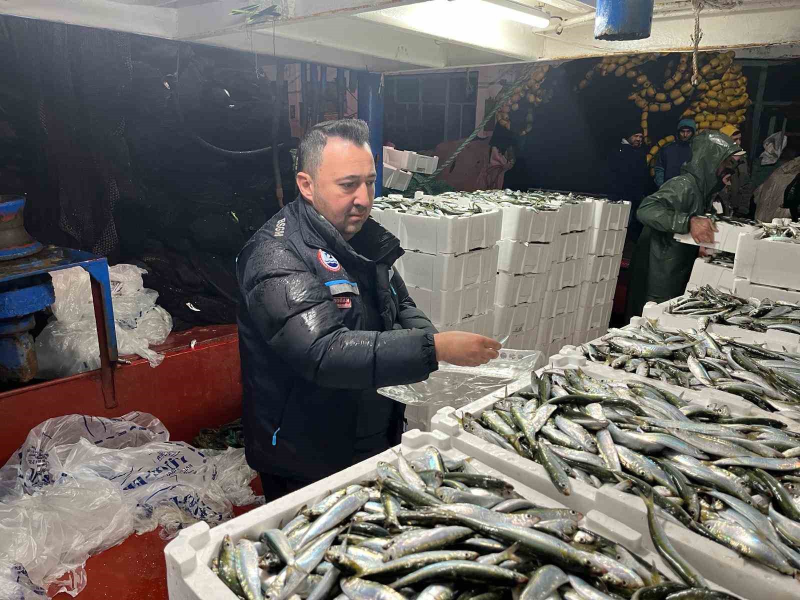Tekirdağ’da gırgır teknelerinde su ürünleri denetimleri
