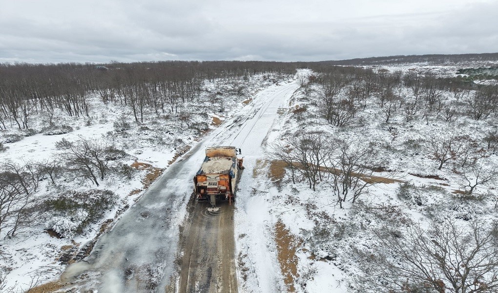 Tekirdağ’da kar mesaisi: Ekipleri teyakkuzda
