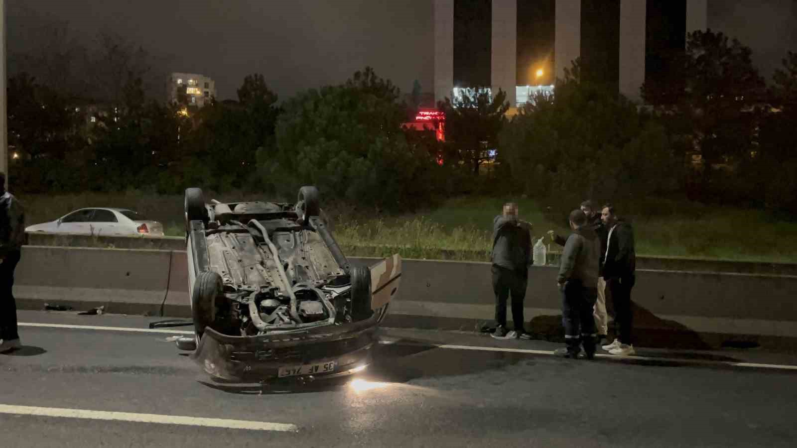 Tekirdağ’da otomobil takla attı, sürücü alkollü çıktı
