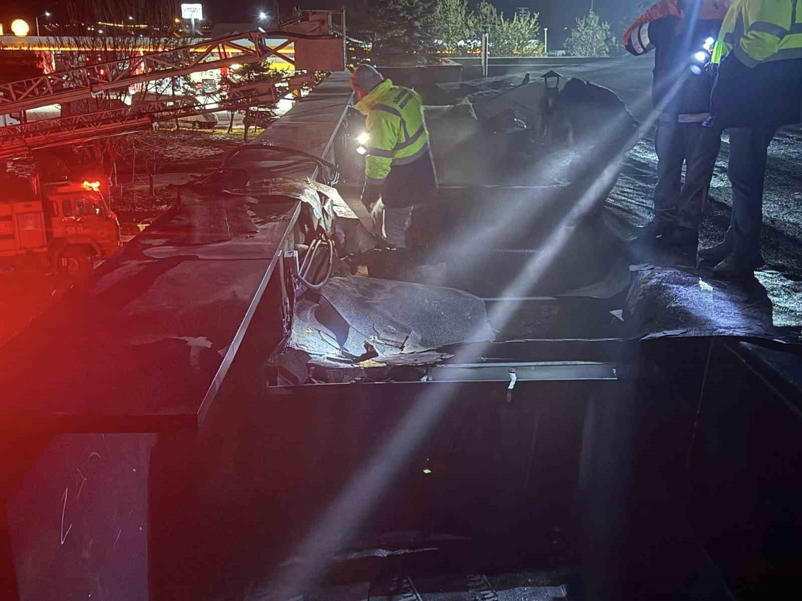 TEM’deki dinlenme tesisinde korkutan yangın
