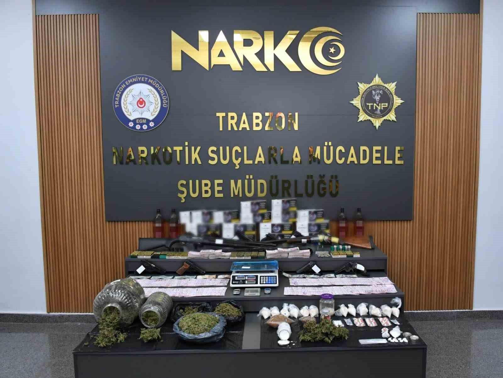 Trabzon merkezli 5 ilde dev narkotik operasyonu: 76 tutuklama
