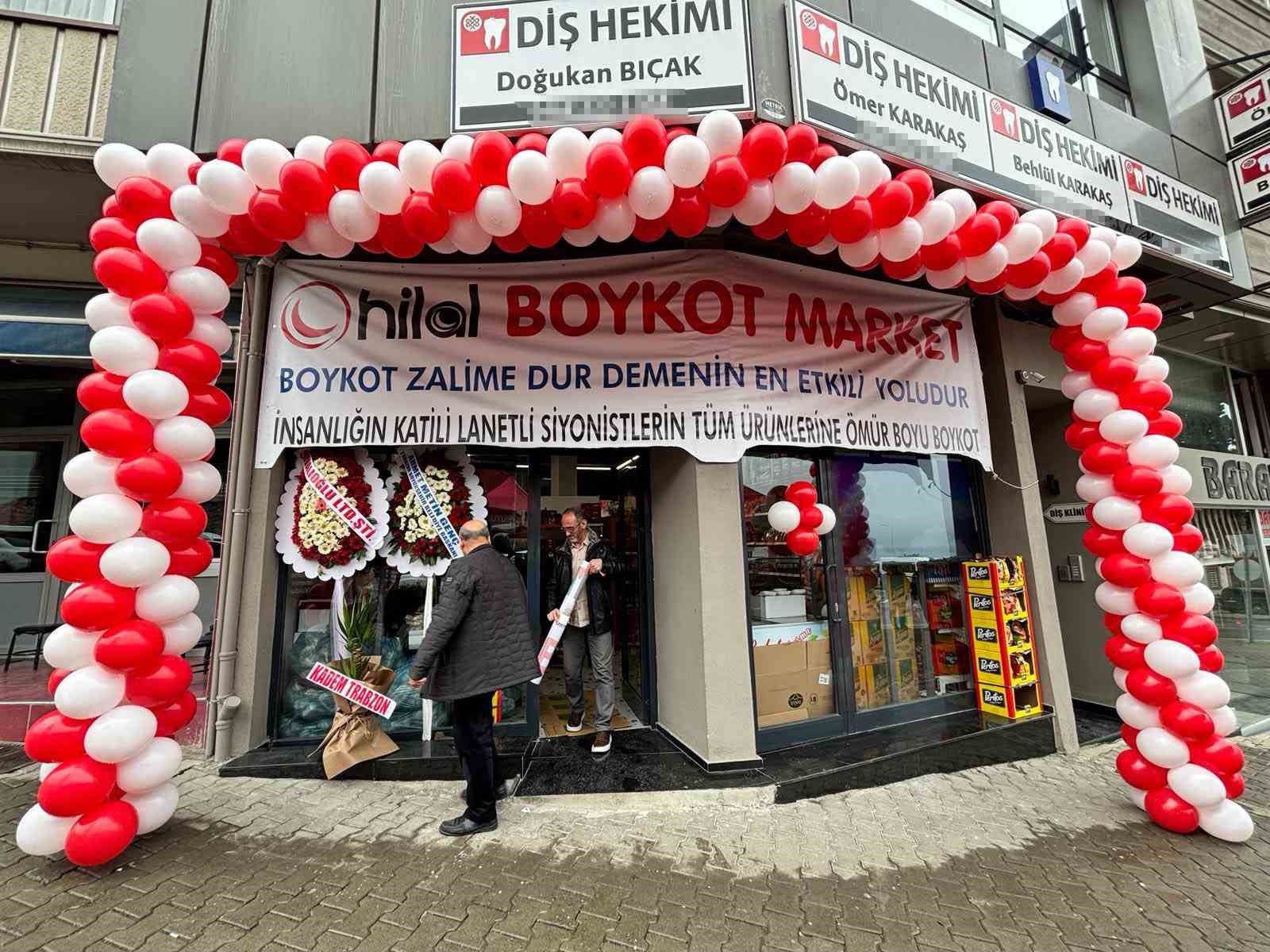 Trabzon’da ’Boykot Market’ açan diş hekimi farklı bir girişime imza attı
