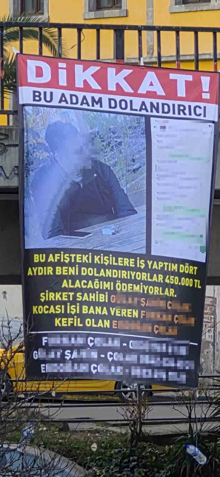 Trabzon’da garip afiş
