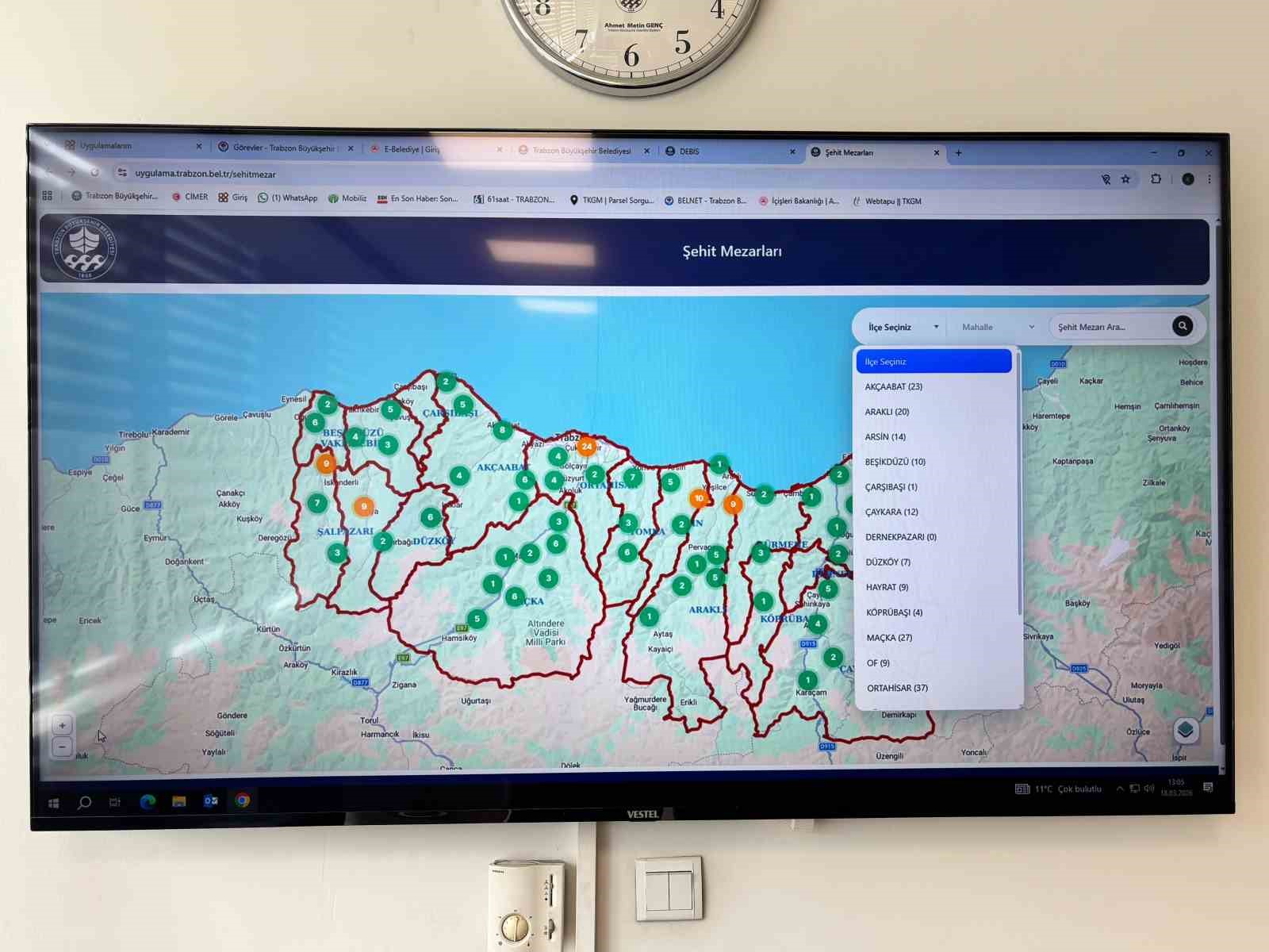 Trabzon’da şehit kabirlerine tek tıkla ulaşım dönemi başladı
