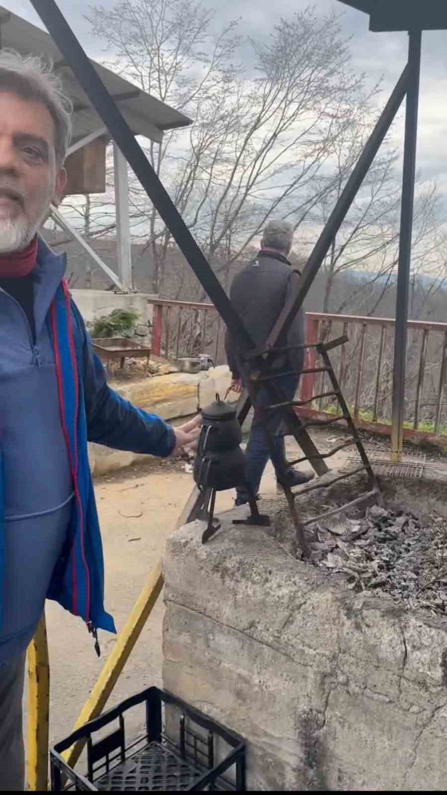 Trabzon’da yayla yolunda şaşırtan görüntü
