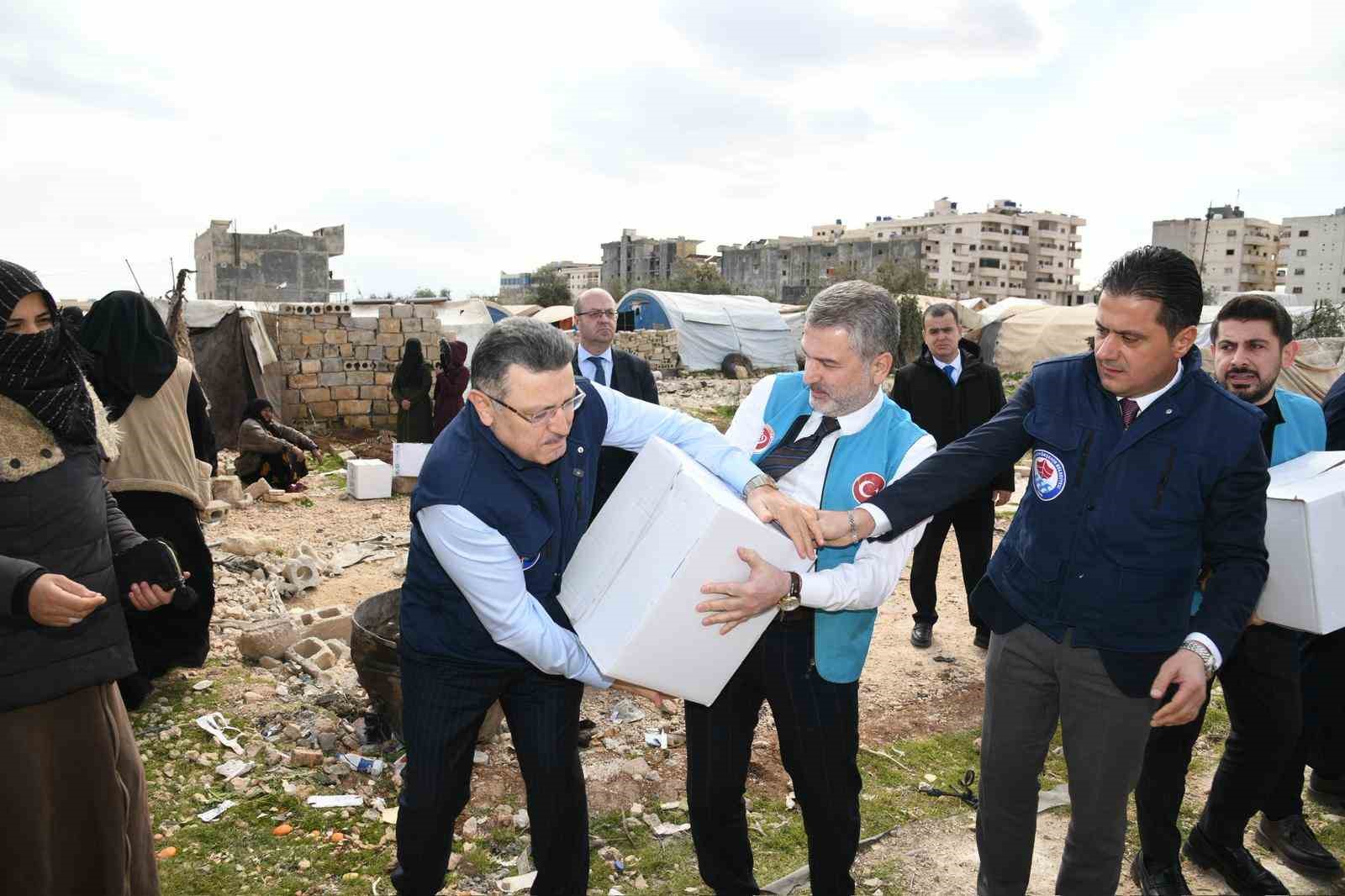 Trabzon’dan Suriye’deki çadır kente kardeş eli
