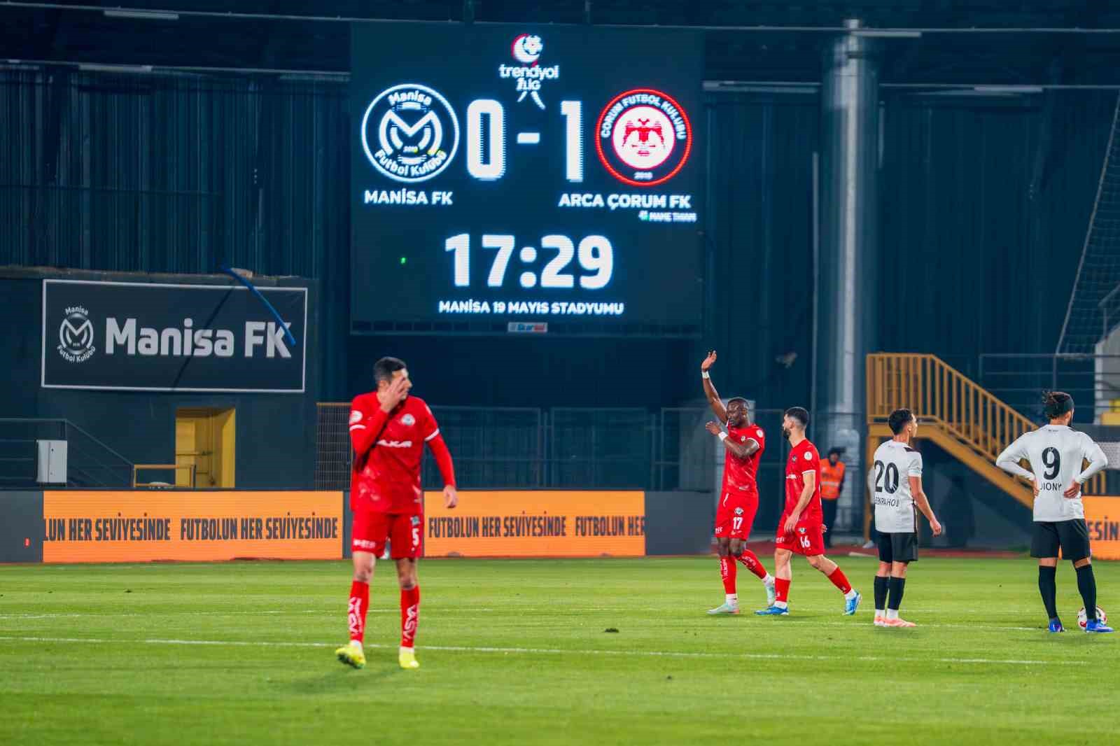 Trendyol 1. Lig: Manisa FK: 0 - Çorum FK: 1
Trendyol 1. Lig: Manisa FK: 0 - Çorum FK: 1