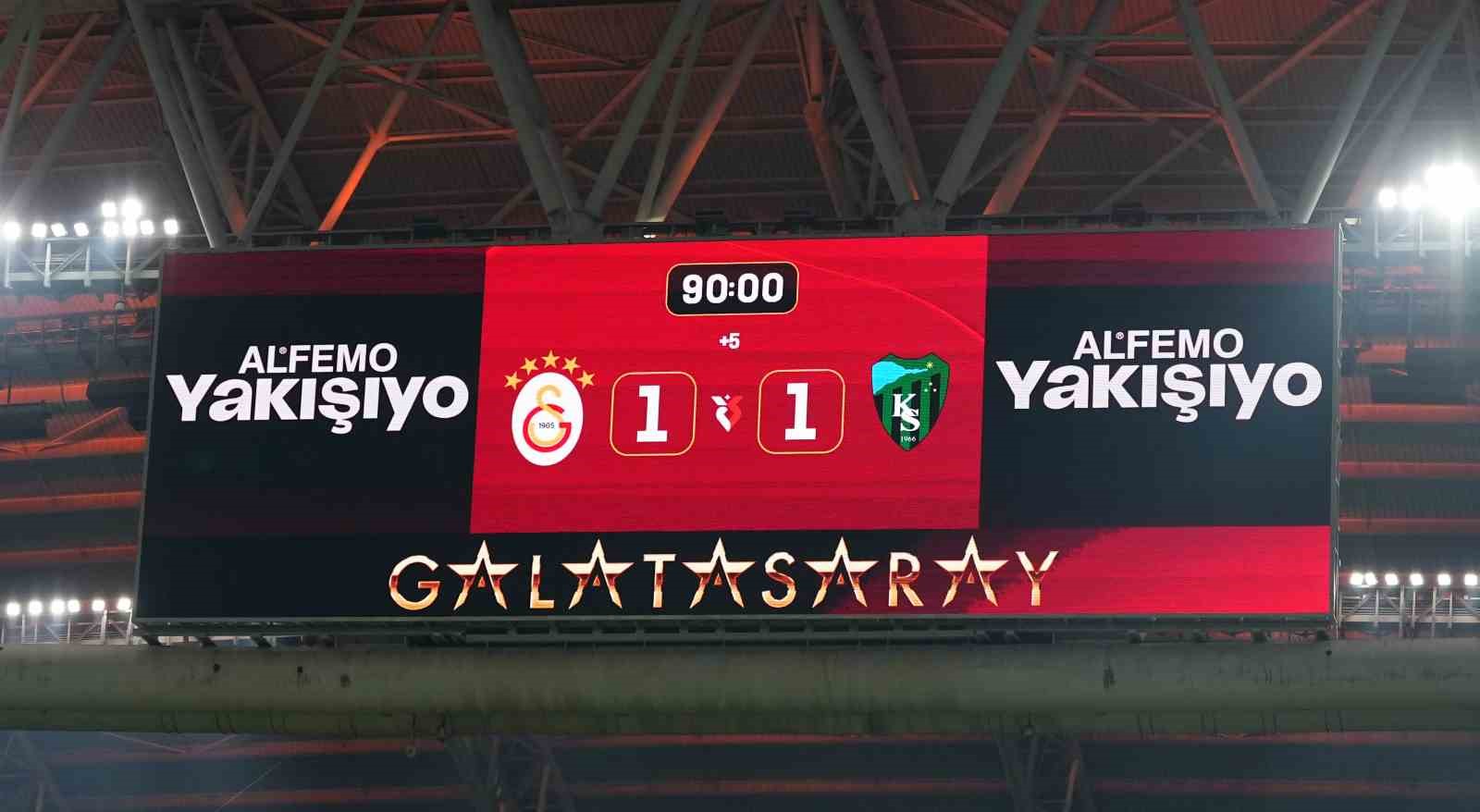 Trendyol Süper Lig: Galatasaray: 1 - Kocaelispor: 1 (Maç sonucu)
Trendyol Süper Lig: Galatasaray: 1 - Kocaelispor: 1 (Maç sonucu)