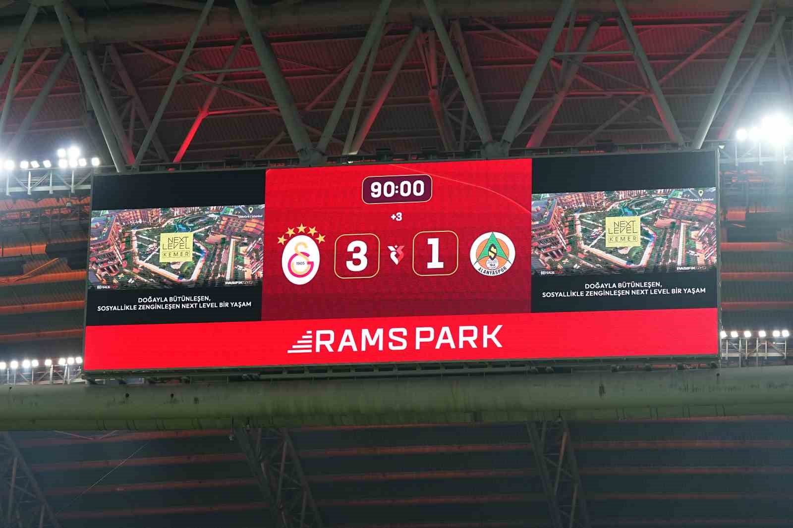 Trendyol Süper Lig: Galatasaray: 3 - Corendon Alanyaspor: 1 (Maç sonucu)
Trendyol Süper Lig: Galatasaray: 3 - Corendon Alanyaspor: 1 (Maç sonucu)