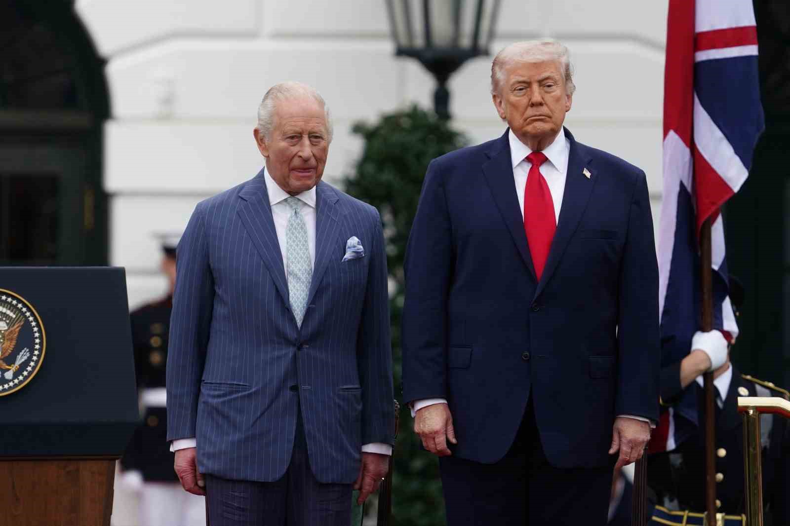 Trump, İngiltere Kralı Charles’ı Beyaz Saray’da askeri törenle karşıladı
