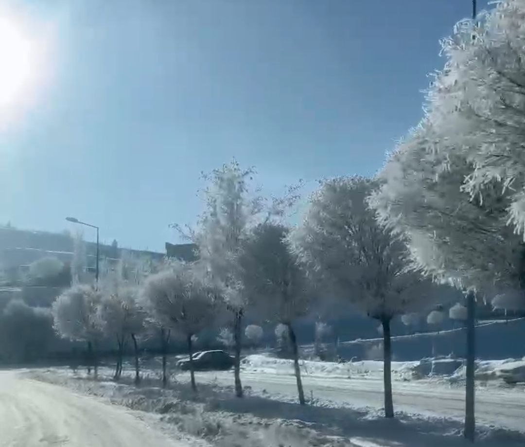 Tufanbeyli’de eksi 20 derecede kartpostallık manzara
