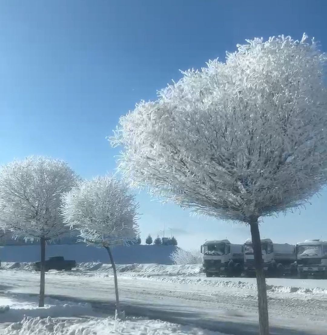 Tufanbeyli’de eksi 20 derecede kartpostallık manzara
