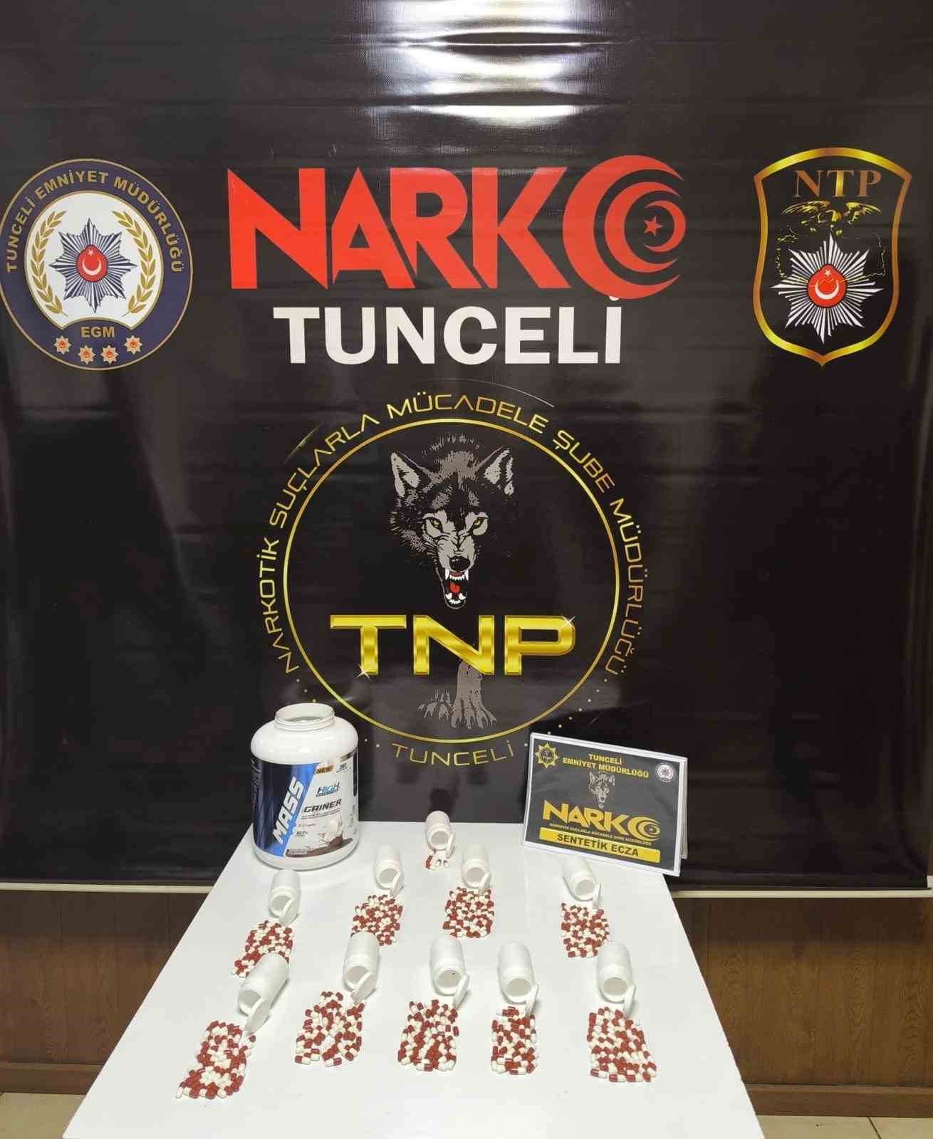 Tunceli’de uyuşturucu operasyonu: 430 adet sentetik ecza ele geçirildi
