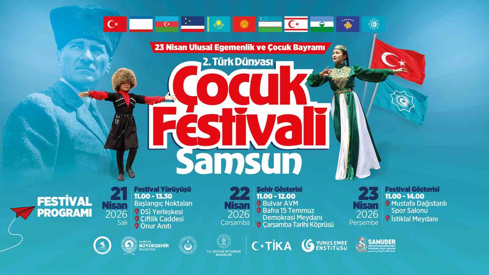 Türk Dünyası Çocuk Festivali Samsun’da dolu dolu geçecek
