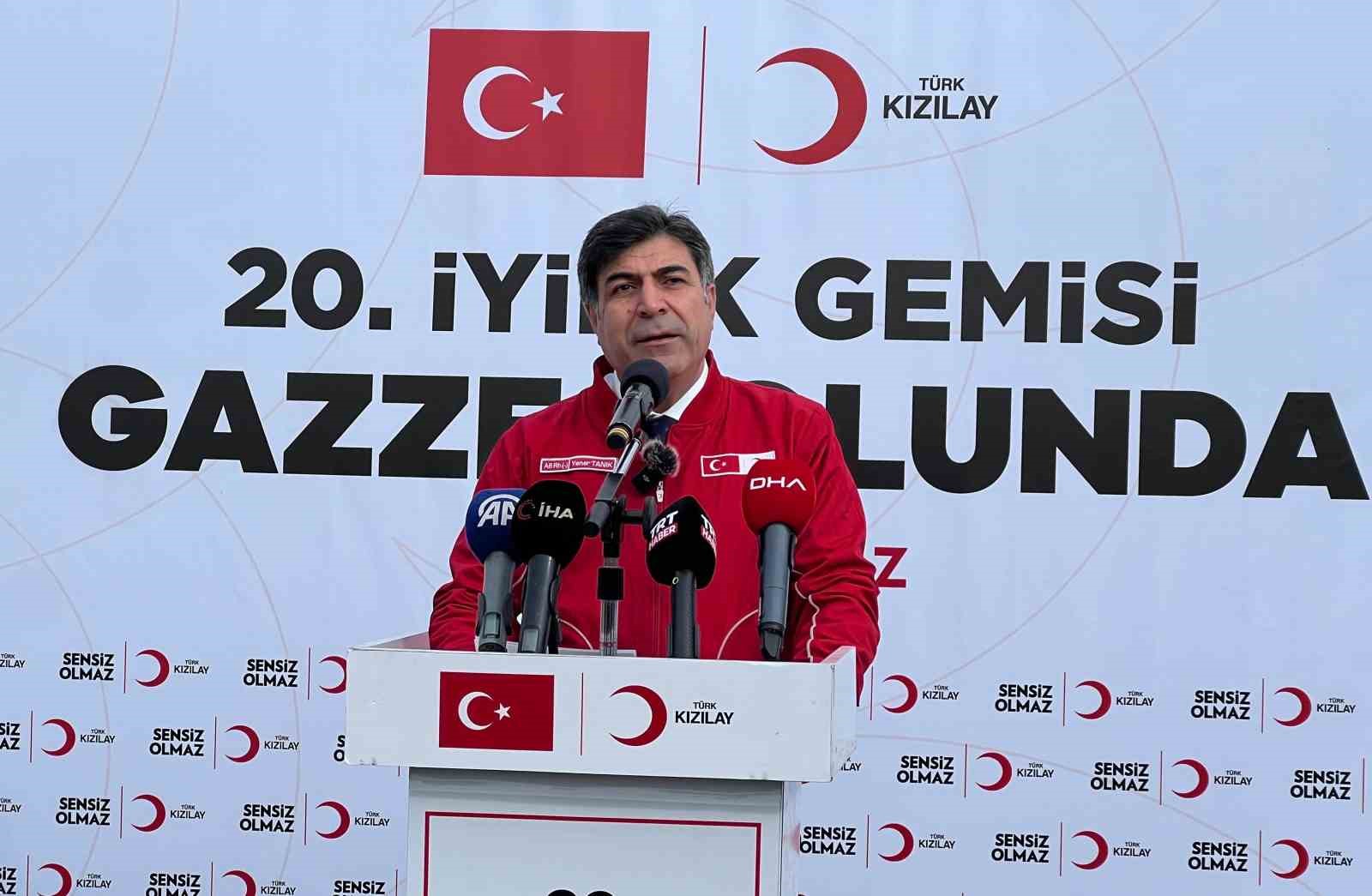 Türk Kızılay’ın 20. İyilik Gemisi Gazze için Mersin’den yola çıktı
Türk Kızılay’ın 20. İyilik Gemisi Gazze için Mersin’den yola çıktı