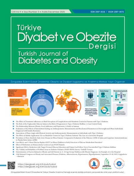Türkiye Diyabet ve Obezite Dergisi’nin 2025 Aralık sayısı yayımlandı
Türkiye Diyabet ve Obezite Dergisi’nin 2025 Aralık sayısı yayımlandı