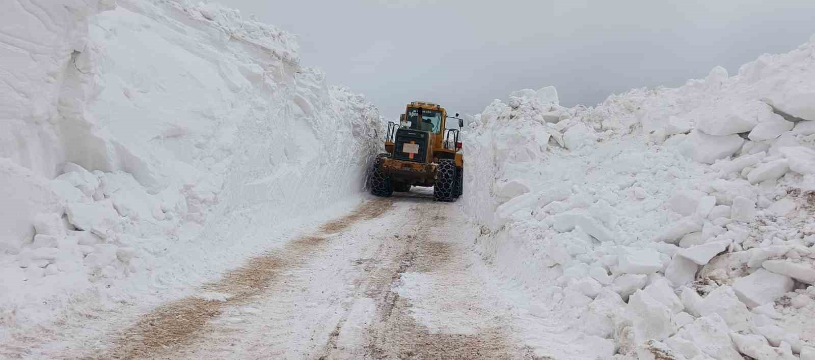 Türkiye-İran sınır hattında karla mücadele çalışması
