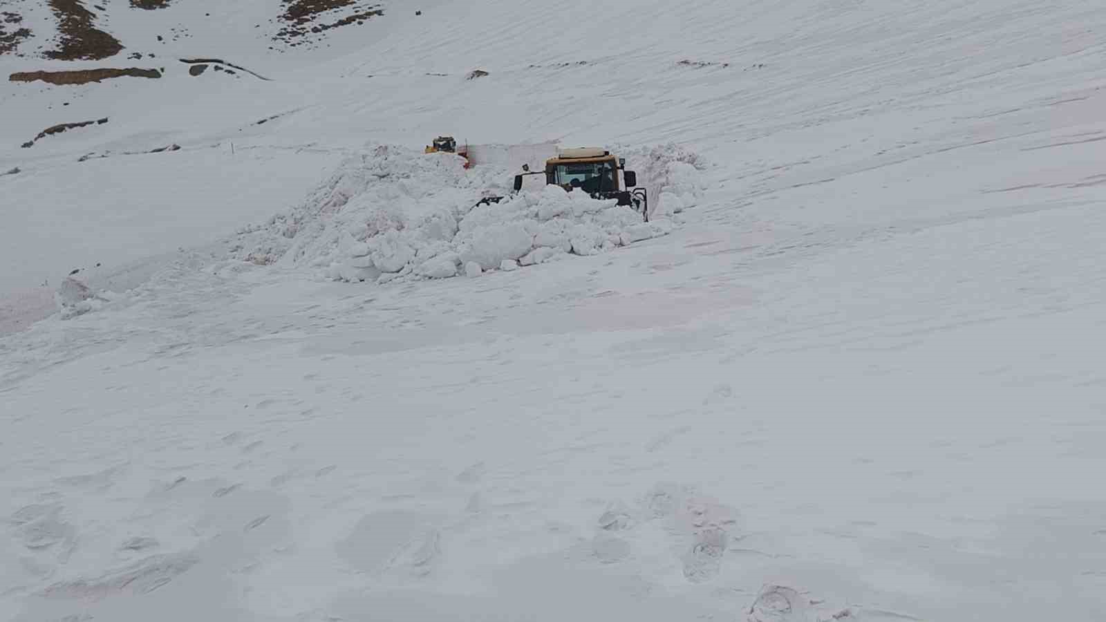 Türkiye-İran sınır hattında karla mücadele çalışması
