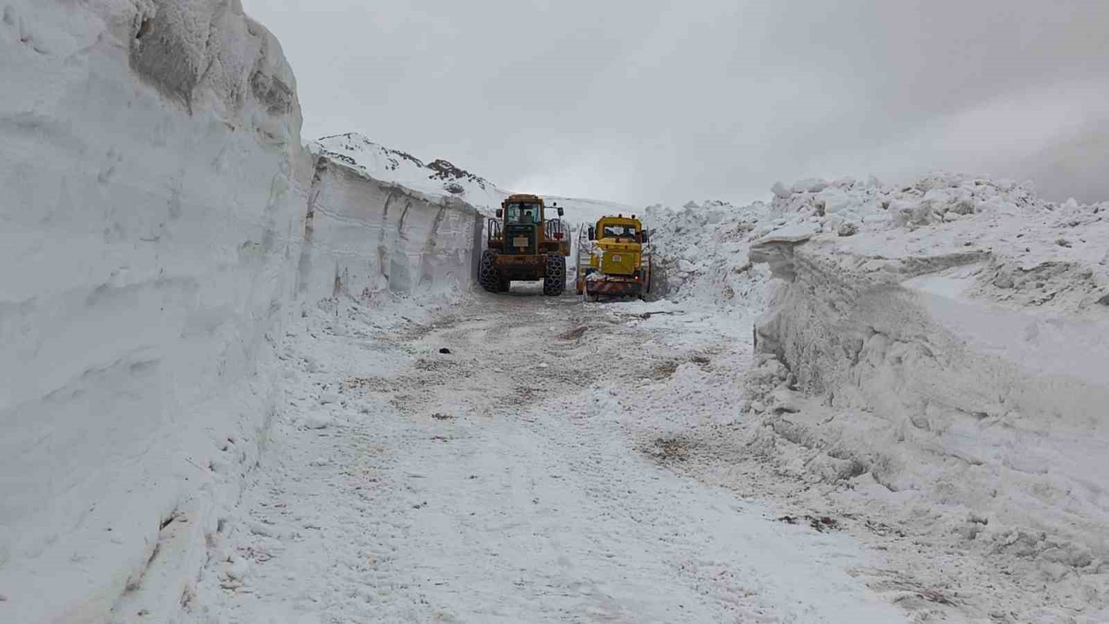 Türkiye-İran sınır hattında karla mücadele çalışması
