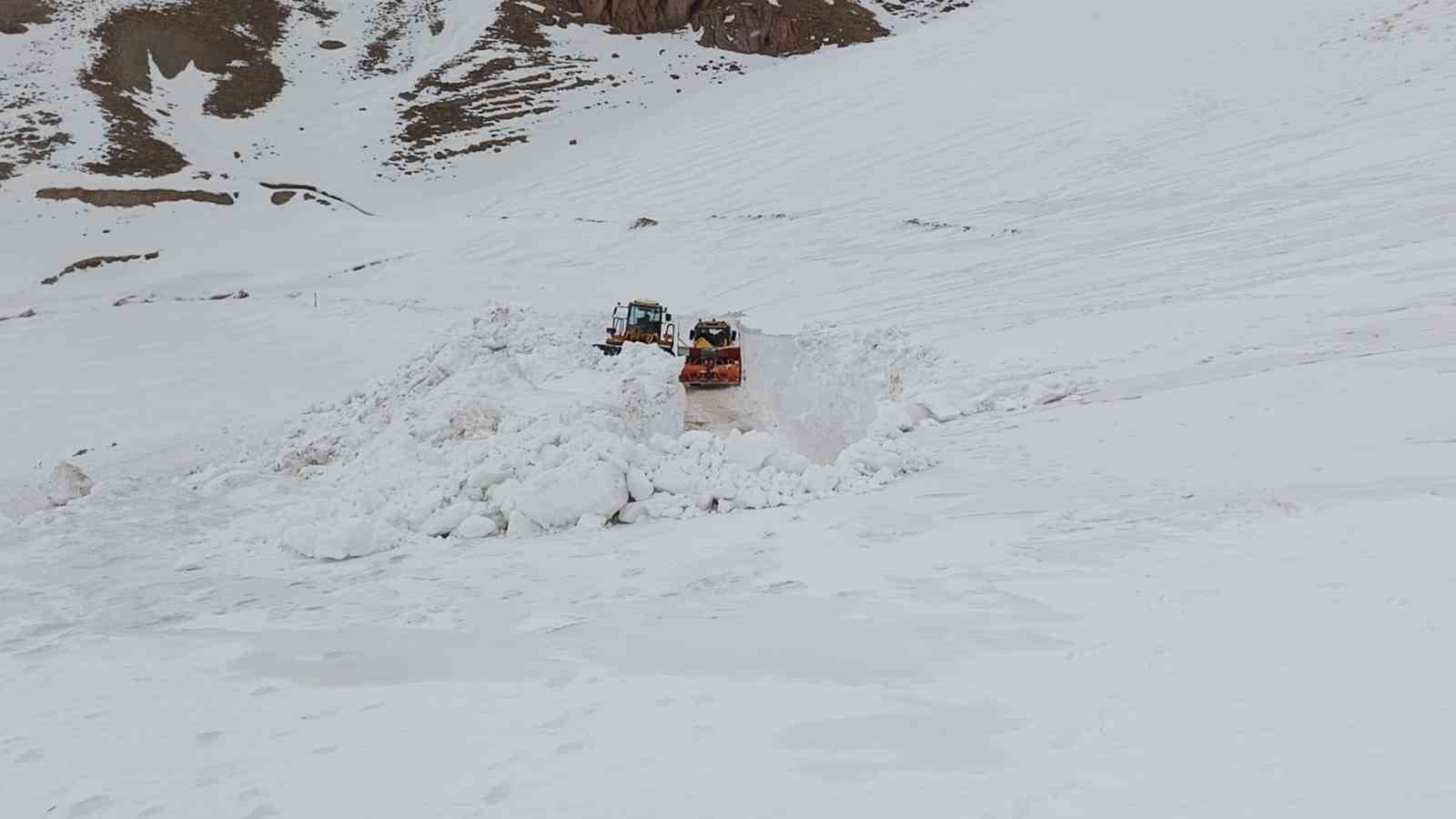 Türkiye-İran sınır hattında karla mücadele çalışması
