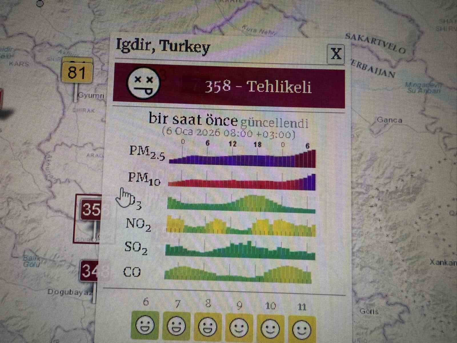Türkiye’de havası en kirli il ocak ayında da Iğdır oldu
Türkiye’de havası en kirli il ocak ayında da Iğdır oldu