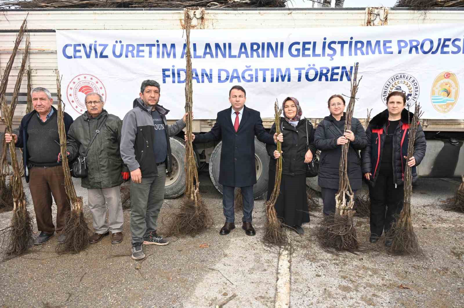 Türkiye’nin ceviz başkenti Denizli’de ceviz fidanı dağıtımı başladı
