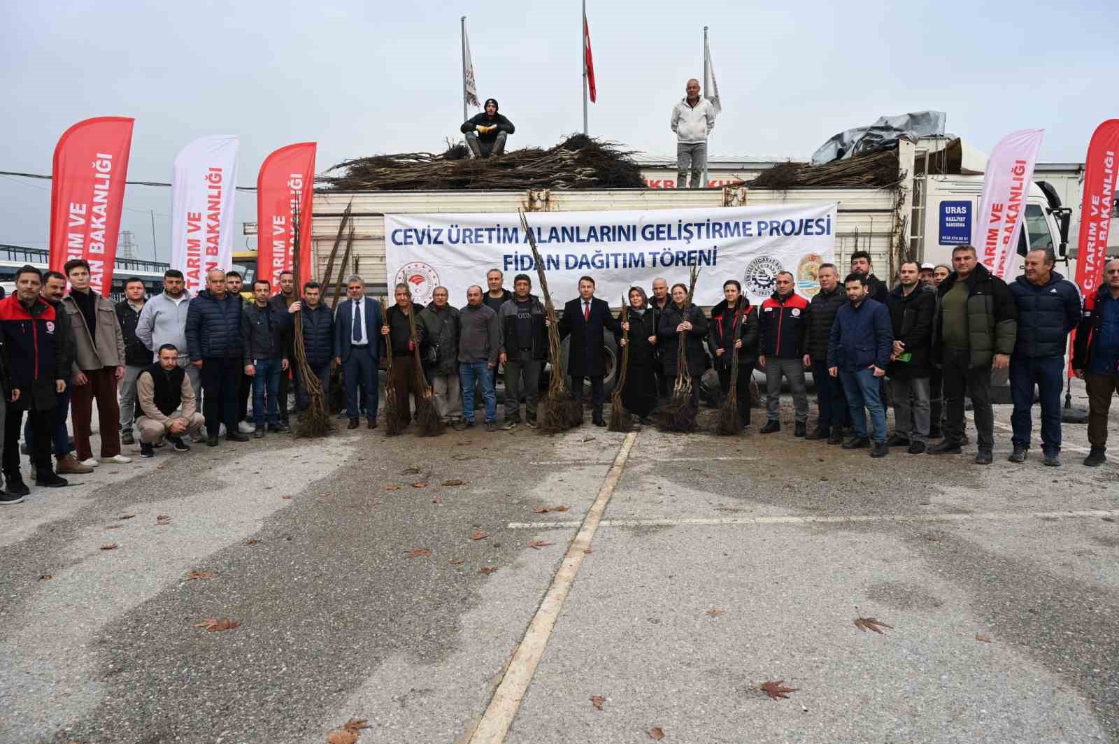 Türkiye’nin ceviz başkenti Denizli’de ceviz fidanı dağıtımı başladı
