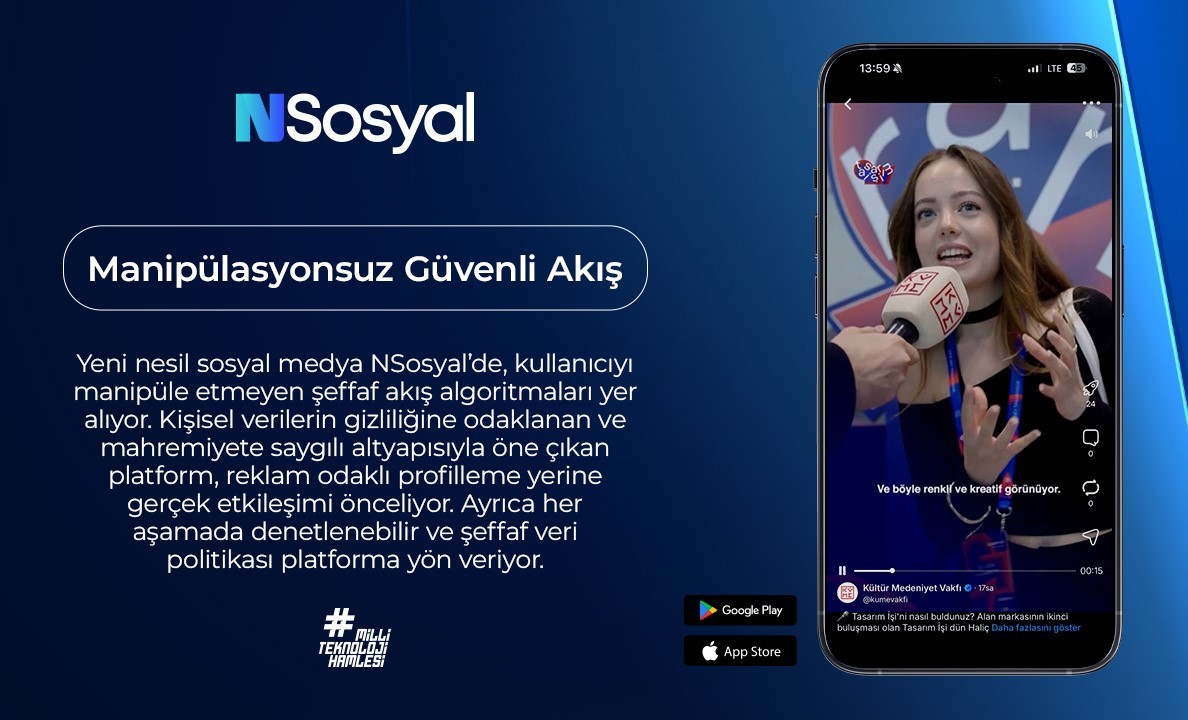 Türkiye’nin yeni nesil sosyal medya platformu NSosyal 1,7 milyon kullanıcıyı aştı
