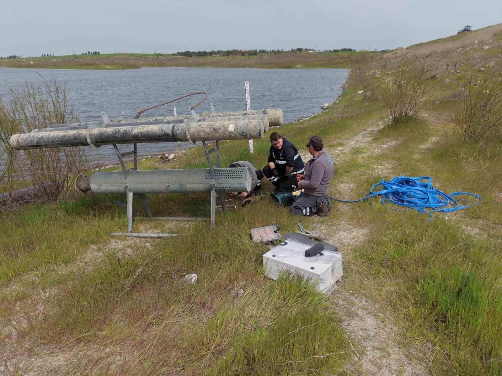 Türkmenli Göletine yüzer terfi istasyonu kuruldu
