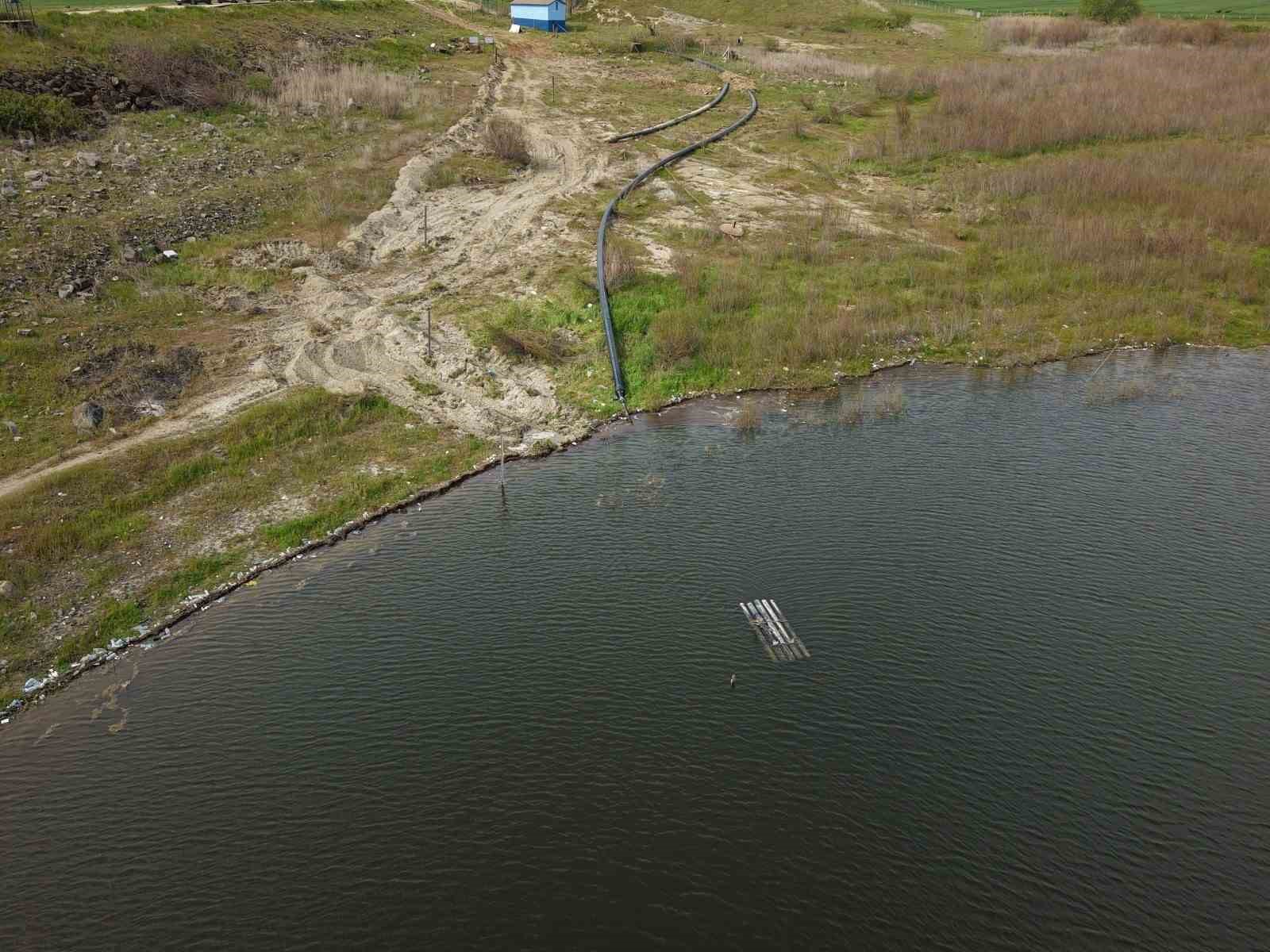 Türkmenli Göletine yüzer terfi istasyonu kuruldu
