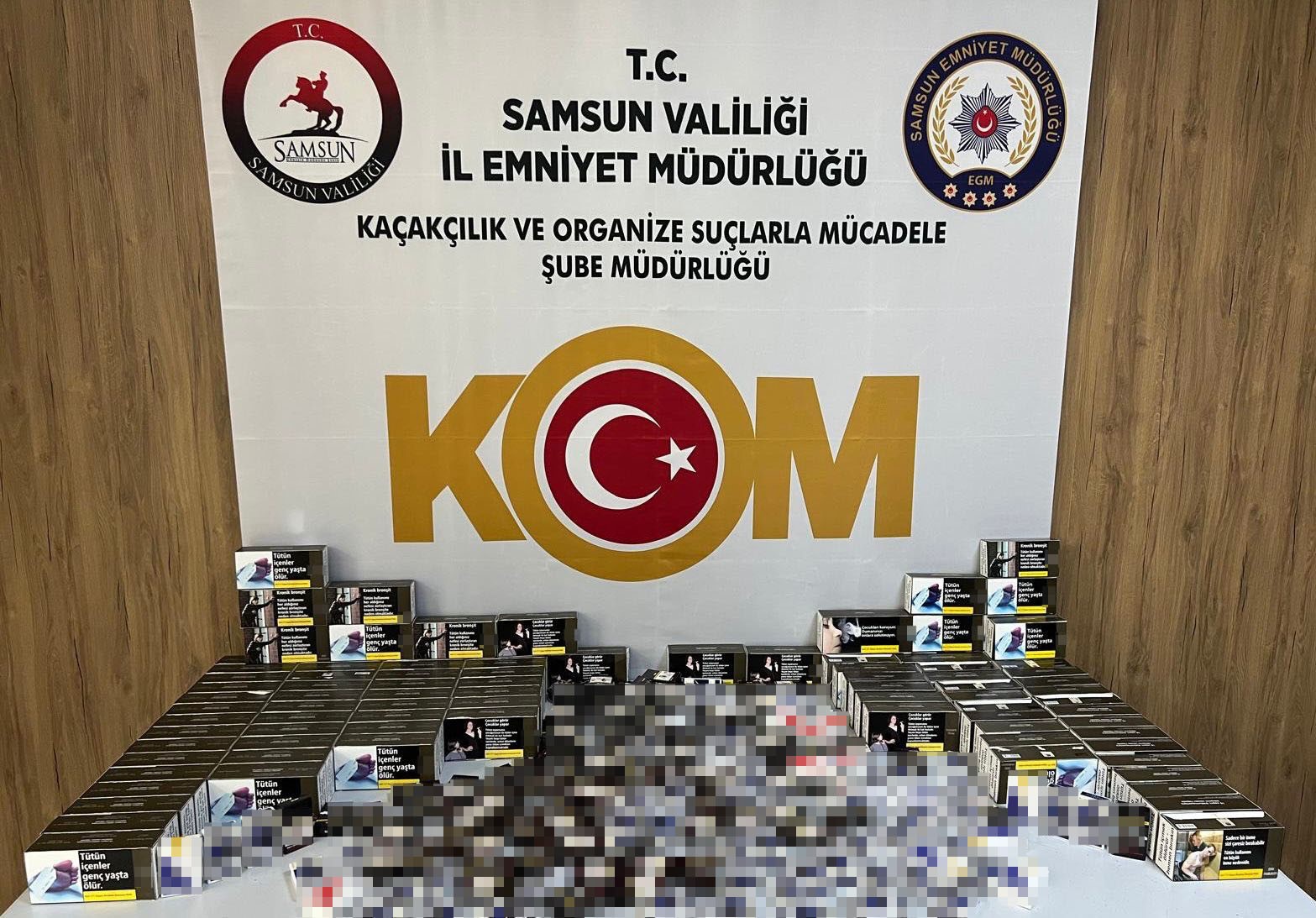 Tütün operasyonunda 22 bin doldurulmuş makaron ele geçirildi
