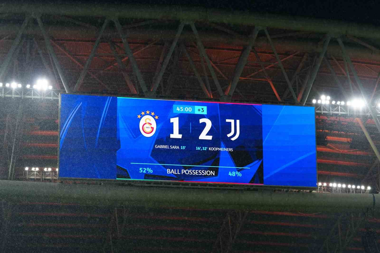 UEFA Şampiyonlar Ligi: Galatasaray: 1 - Juventus: 2 (İlk yarı)
