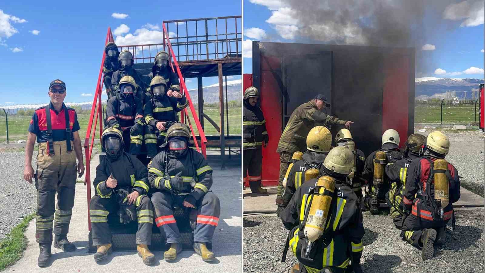 Üniversite öğrencilerine uygulamalı itfaiyecilik eğitimi
