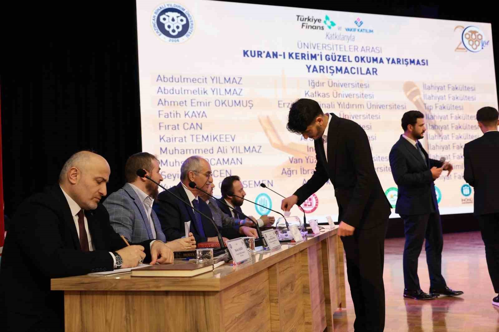 Üniversiteler Arası Kur’an-ı Kerim’i Güzel Okuma Yarışması düzenlendi
