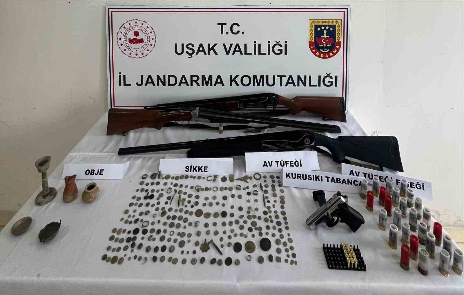 Uşak’ta 284 adet sikke ele geçirildi
