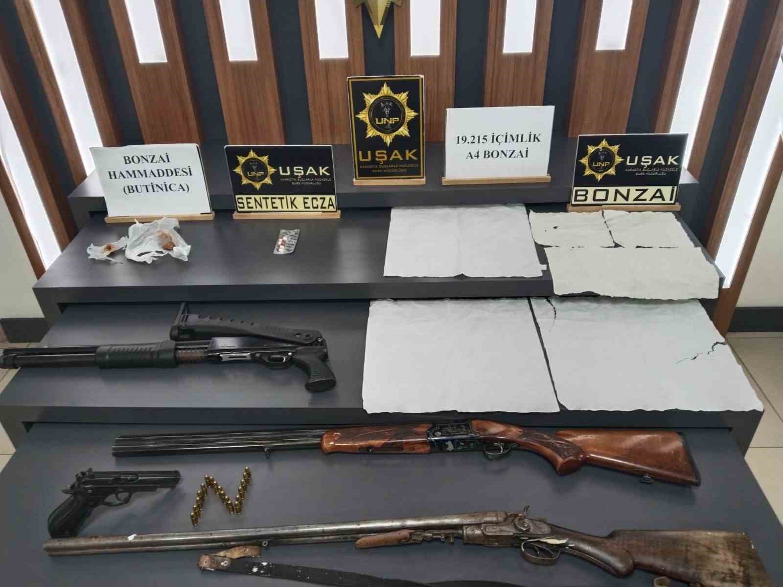 Uşak’ta uyuşturucu operasyonu: 3 tutuklama
