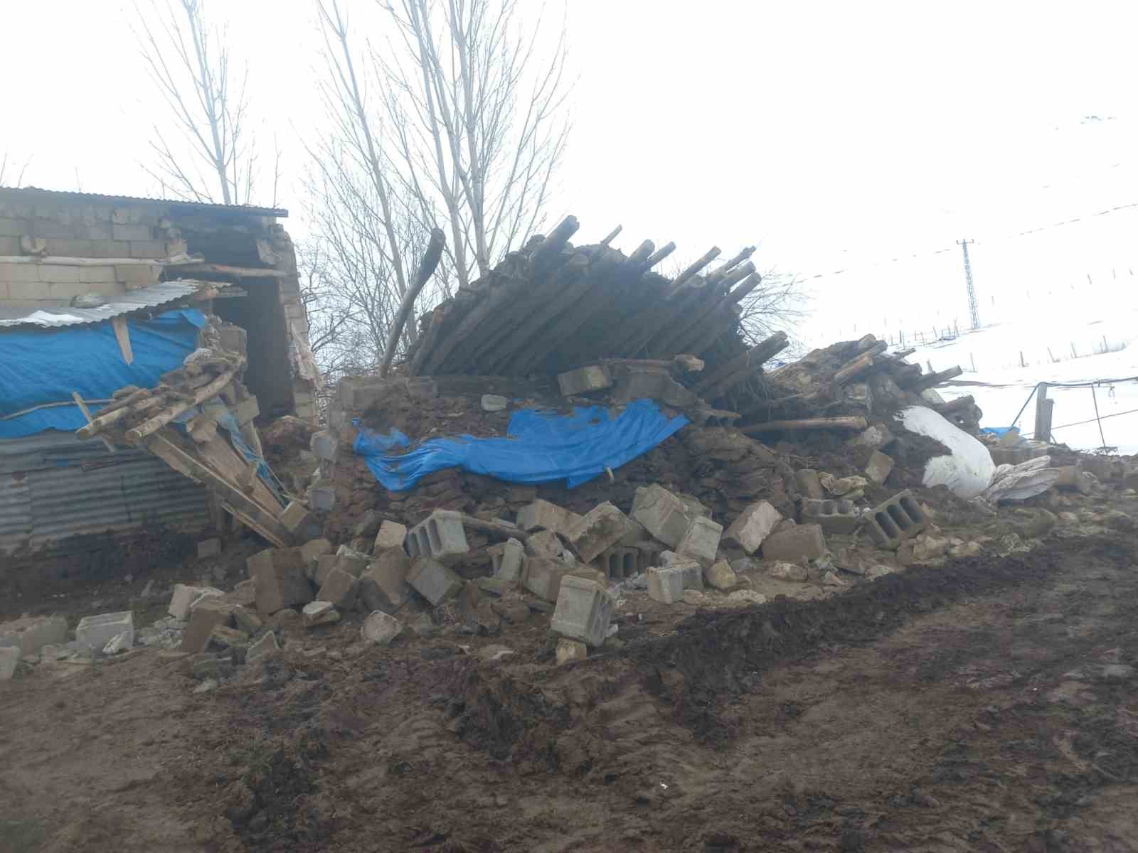 Van’da ahır çöktü, 23 küçükbaş hayvan telef oldu
