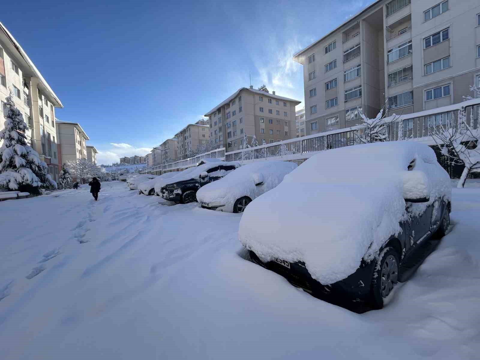 Van’da kış mevsiminin son günlerinde kar bereketi
