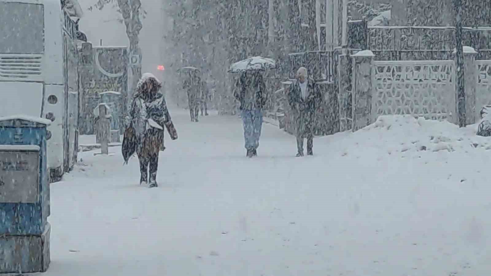 Van’da lapa lapa kar yağdı: 405 yerleşim yerinin yolu kapalı
