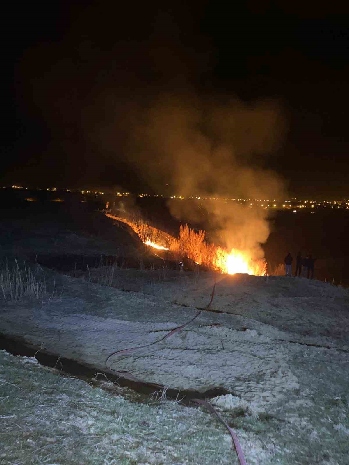 Van’da sazlık alanda yangın çıktı
