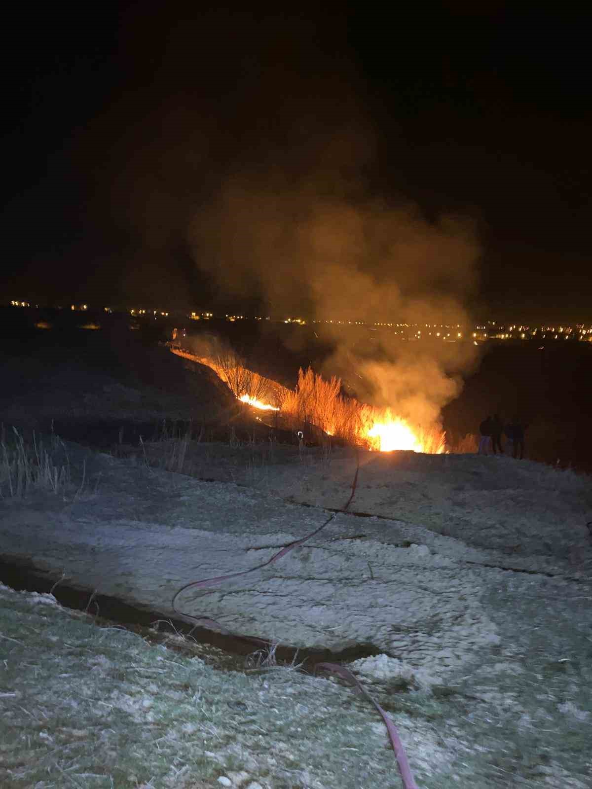 Van’da sazlık alanda yangın çıktı
